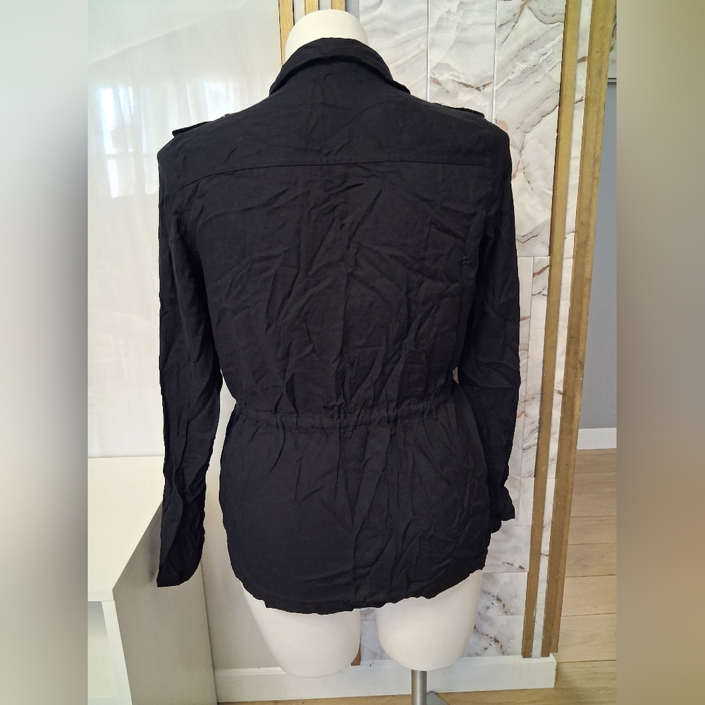 Women's Black Button-Up Jacket - Picture 4 of 7